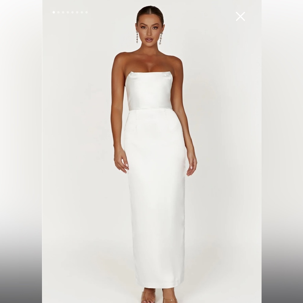 White Alanis Meshki maxi dress | NEW; never worn. W/ tag
